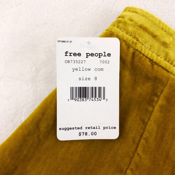 FREE PEOPLE Dance the Night Away Velvet Skort NWT - Picture 5 of 7